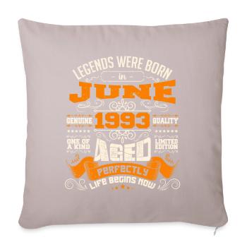 Legends were born in June 1993 | limited Edition - Housse de coussin décorative 45 x 45 cm - taupe clair - Devant