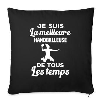 Je suis la meilleure handballeuse - Housse de coussin décorative 45 x 45 cm - noir - Devant