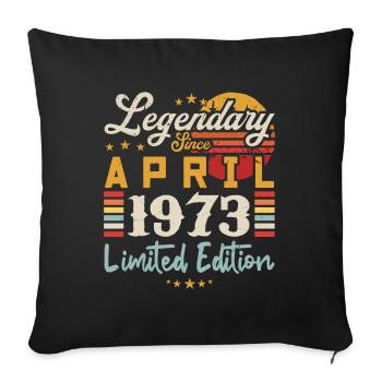 Legendary Since April 1973 | limited edition - Housse de coussin décorative 45 x 45 cm - noir - Devant