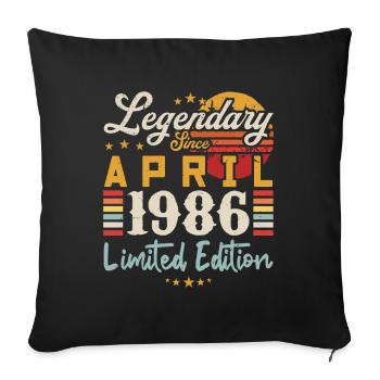 Legendary Since April 1986 | limited edition - Housse de coussin décorative 45 x 45 cm - noir - Devant