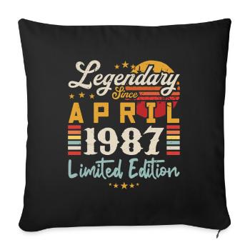 Legendary Since April 1987 | limited edition - Housse de coussin décorative 45 x 45 cm - noir - Devant