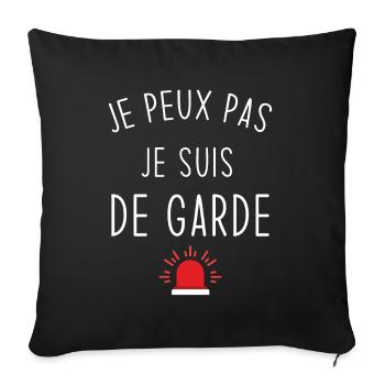 I can't I'm on call - Sofa pillowcase 17,3'' x 17,3'' (45 x 45 cm) - black - Front