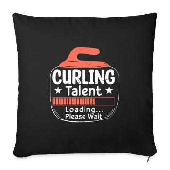 Curling Talent Loading - Sofa pillowcase 17,3'' x 17,3'' (45 x 45 cm) - black - Front