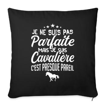 CAVALIÈRE PARFAITE - Housse de coussin décorative 45 x 45 cm - noir - Devant