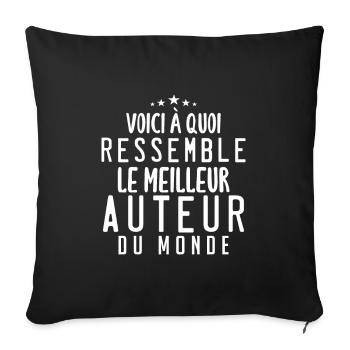 Voici à quoi ressemble le meilleur Auteur du monde - Housse de coussin décorative 45 x 45 cm - noir - Devant