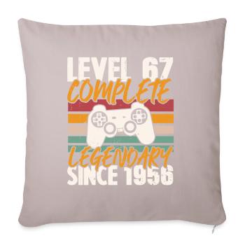 Birthday Present, Level 67 Complete 1956 - Sofa pillowcase 17,3'' x 17,3'' (45 x 45 cm) - light taupe - Front