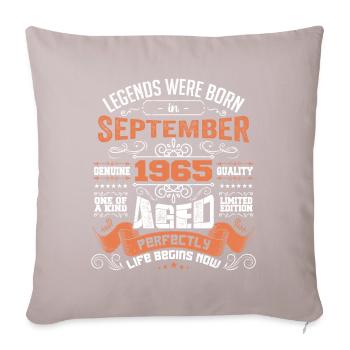 legends were born in September 1965 | gift ideas - Housse de coussin décorative 45 x 45 cm - taupe clair - Devant