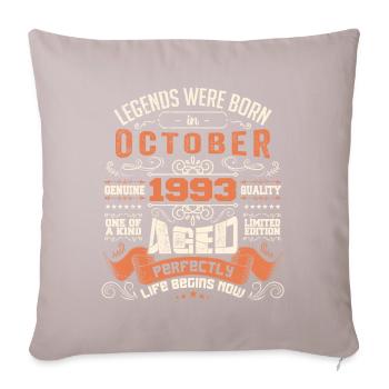 legends were born in October 1993, Limited Edition - Housse de coussin décorative 45 x 45 cm - taupe clair - Devant
