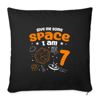 Gebt mir etwas Platz, ich bin 7 Astronauten - Sofakissenbezug 45 x 45 cm - Schwarz - Vorne