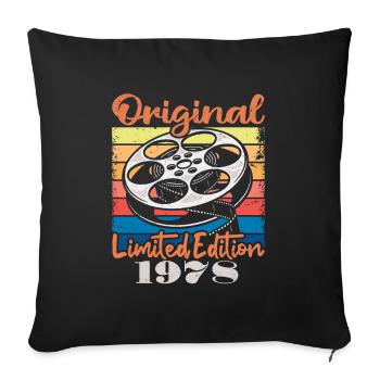Original limitierte Auflage von 1978 - Sofakissenbezug 45 x 45 cm - Schwarz - Vorne