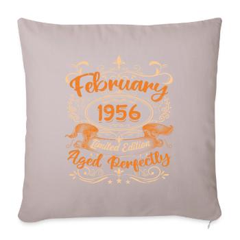 Februar 1956 | Perfekt gealtert - Sofakissenbezug 45 x 45 cm - helles Taupe - Vorne