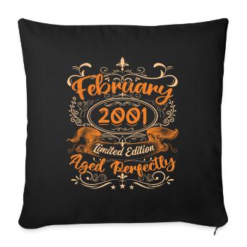 February 2001 | Aged Perfectly - Sofa pillowcase 17,3'' x 17,3'' (45 x 45 cm) - black - Front