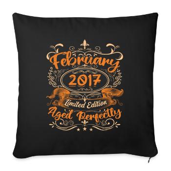 February 2017 | Aged Perfectly - Sofa pillowcase 17,3'' x 17,3'' (45 x 45 cm) - black - Front