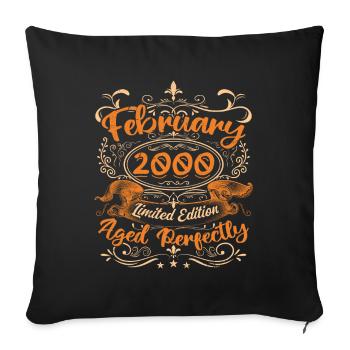 February 2000 | Aged Perfectly - Sofa pillowcase 17,3'' x 17,3'' (45 x 45 cm) - black - Front
