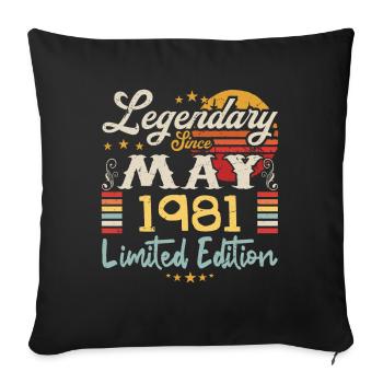 Legendary since May 1981 Limited Edition - Housse de coussin décorative 45 x 45 cm - noir - Devant