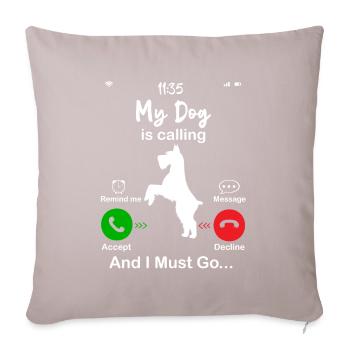 My Dog is calling - Sofa pillowcase 17,3'' x 17,3'' (45 x 45 cm) - light taupe - Front
