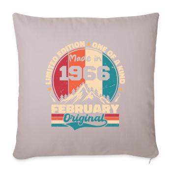 Légende vivante depuis février 1966 - Housse de coussin décorative 45 x 45 cm - taupe clair - Devant