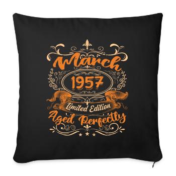 March 1957 | Aged Perfectly - Housse de coussin décorative 45 x 45 cm - noir - Devant