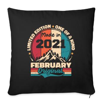Légende vivante depuis février 2021 - Housse de coussin décorative 45 x 45 cm - noir - Devant