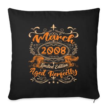 March 2008 | Aged Perfectly - Sofa pillowcase 17,3'' x 17,3'' (45 x 45 cm) - black - Front