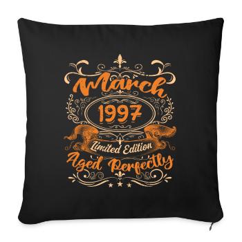 March 1997 | Aged Perfectly - Sofa pillowcase 17,3'' x 17,3'' (45 x 45 cm) - black - Front