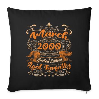 March 2000 | Aged Perfectly - Sofa pillowcase 17,3'' x 17,3'' (45 x 45 cm) - black - Front