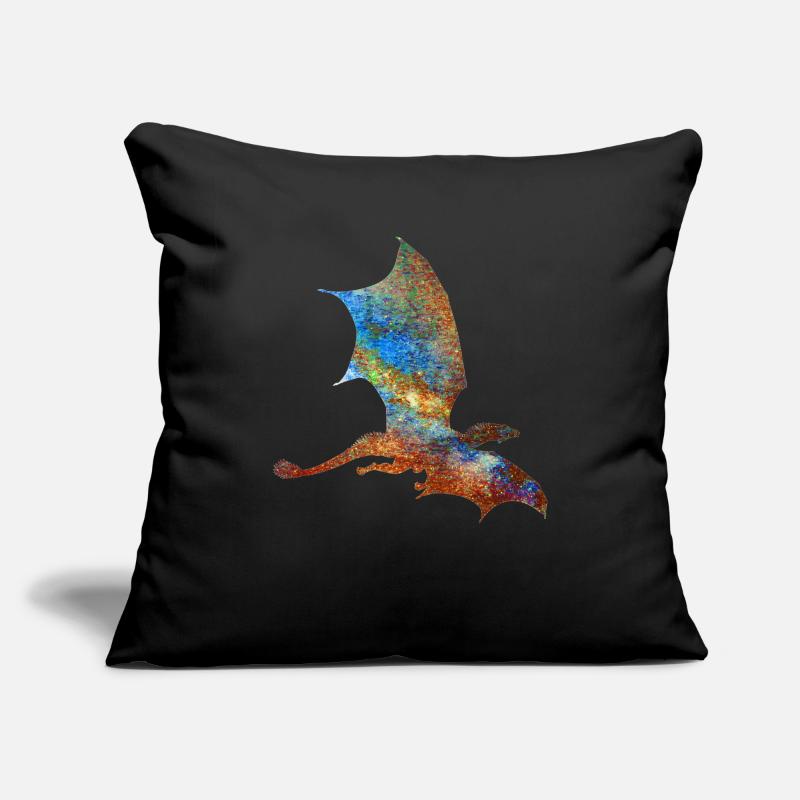 Dragon coloré Housse de coussin décorative 45 x 45 cm