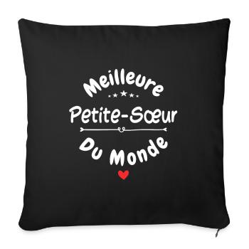 Meilleure Petite Soeur - Housse de coussin décorative 45 x 45 cm - noir - Devant