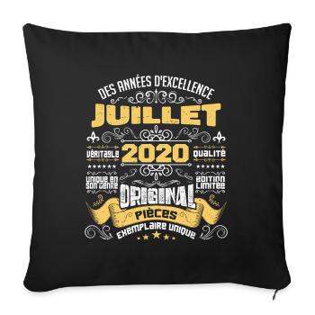 Les légendes sont nées en avril 2020 Cadeau - Housse de coussin décorative 45 x 45 cm - noir - Devant