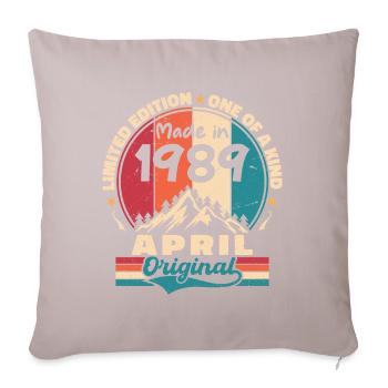 The legends were born in April 1989 Gift - Sofa pillowcase 17,3'' x 17,3'' (45 x 45 cm) - light taupe - Front