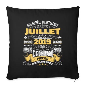 Les légendes sont nées en avril 2019 Cadeau - Housse de coussin décorative 45 x 45 cm - noir - Devant