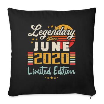 Légendes Sont Né(e) En Juin 2020 | éditions limité - Housse de coussin décorative 45 x 45 cm - noir - Devant