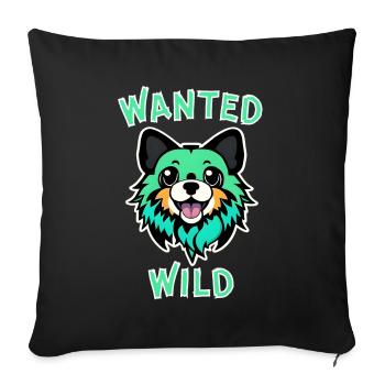 Cool Cartoon Dog - Wanted Wild - Sofa pillowcase 17,3'' x 17,3'' (45 x 45 cm) - black - Front