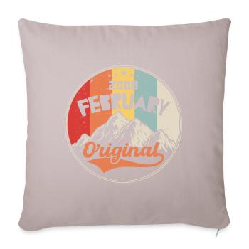 Vintage February 2008, Retro Gift - Sofa pillowcase 17,3'' x 17,3'' (45 x 45 cm) - light taupe - Front