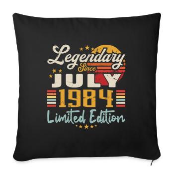 July 1984 Anniversary - Limited Edition | 1984 - Sofa pillowcase 17,3'' x 17,3'' (45 x 45 cm) - black - Front