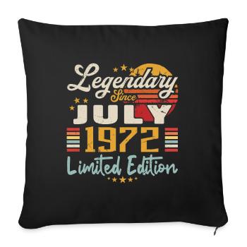July 1972 Anniversary - Limited Edition | 1972 - Sofa pillowcase 17,3'' x 17,3'' (45 x 45 cm) - black - Front