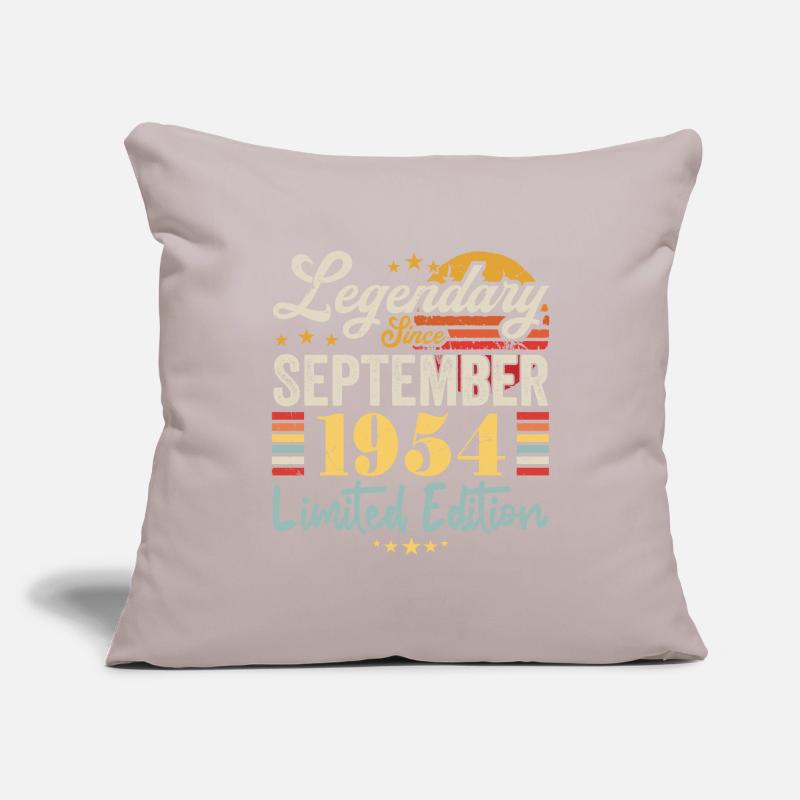 Caption September 1954 Anniversary Gift 1954 Sofa pillowcase 17,3'' x 17,3'' (45 x 45 cm)