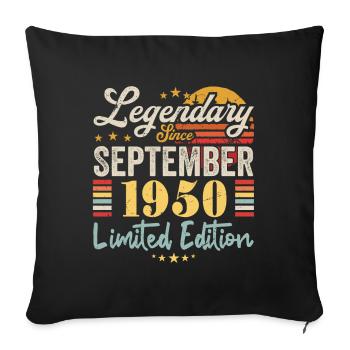 Best Bride Since 1950 - Mar's Birthday - Sofa pillowcase 17,3'' x 17,3'' (45 x 45 cm) - black - Front