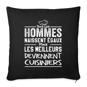 Les meilleurs deviennent cuisiniers - Housse de coussin décorative 45 x 45 cm - noir - Devant