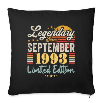 Caption September 1993 Anniversary Gift 1993 - Sofa pillowcase 17,3'' x 17,3'' (45 x 45 cm) - black - Front