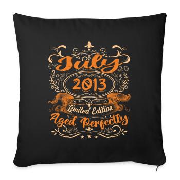 July 2013 Anniversary Vintage Gift Idea 2013 - Sofa pillowcase 17,3'' x 17,3'' (45 x 45 cm) - black - Front