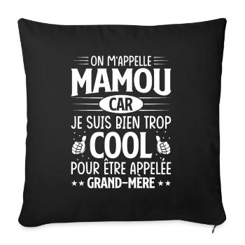 On m'appelle mamou - Housse de coussin décorative 45 x 45 cm - noir - Devant