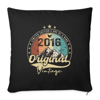 Original Jahrgang 2016 Limited Edition 2016 - Sofakissenbezug 45 x 45 cm - Schwarz - Vorne