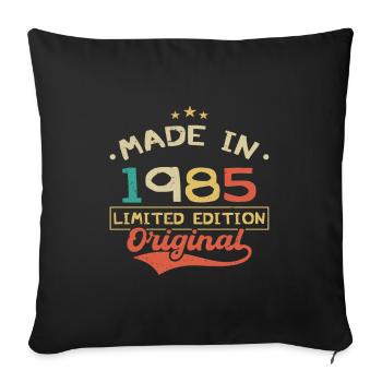 Made in 1985 | Limited Edition 1985 - Sofa pillowcase 17,3'' x 17,3'' (45 x 45 cm) - black - Front