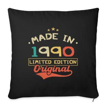 Made in 1990 | Limited Edition 1990 | Original - Housse de coussin décorative 45 x 45 cm - noir - Devant