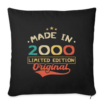 Jahrgang 2000 | Limitierte Auflage 2000 | Original - Sofakissenbezug 45 x 45 cm - Schwarz - Vorne