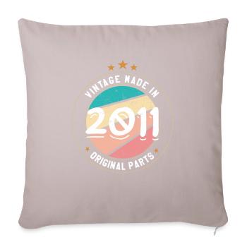 Geburtstagsgeschenk 2011 Frauen | Jahrgang 2011 - Sofakissenbezug 45 x 45 cm - helles Taupe - Vorne