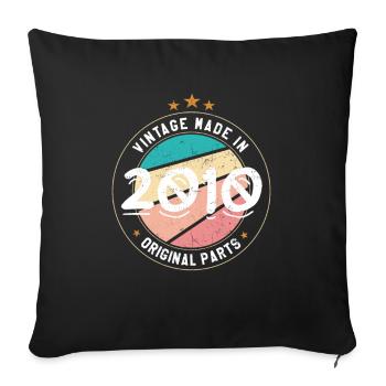 Geburtstagsgeschenk 2010 Frauen | Jahrgang 2010 - Sofakissenbezug 45 x 45 cm - Schwarz - Vorne