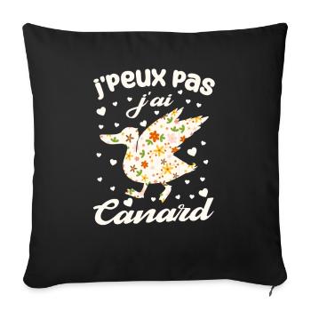 J'peux Pas J'ai Canard - Housse de coussin décorative 45 x 45 cm - noir - Devant