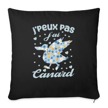 J'peux Pas J'ai Canard - Housse de coussin décorative 45 x 45 cm - noir - Devant